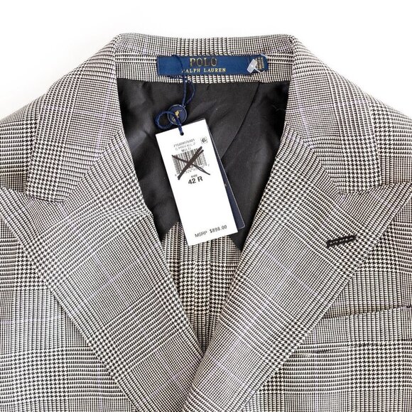 NWT Polo Ralph Lauren Men's Soft Glen Plaid Suit Jacket $898 - Size 42 - Picture 7 of 15
